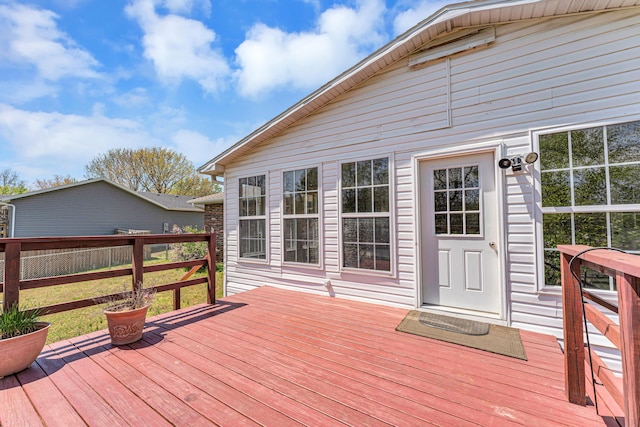 view of wooden deck