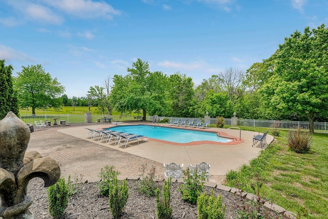 9041 N Country Manor Ln, Fair Grove, MO 65648 - view of swimming pool featuring a patio area and view of scattered trees