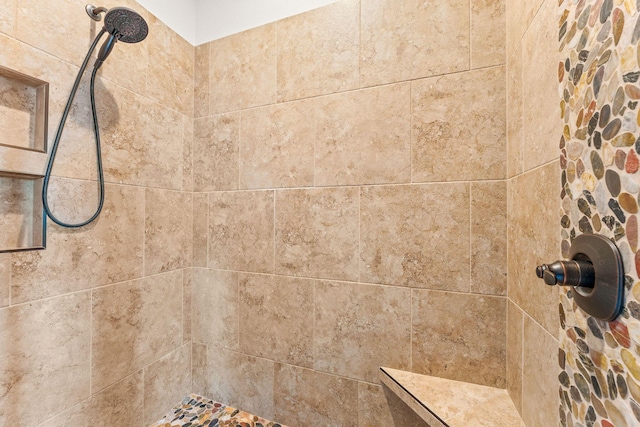 details with tiled shower