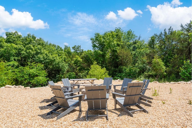 201-217 Watersound Way, Hollister, MO 65672 - view of yard featuring an outdoor fire pit