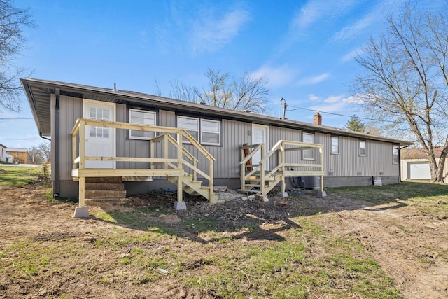 200 N Madison Ave, Mansfield, MO 65704 - back of property featuring a chimney