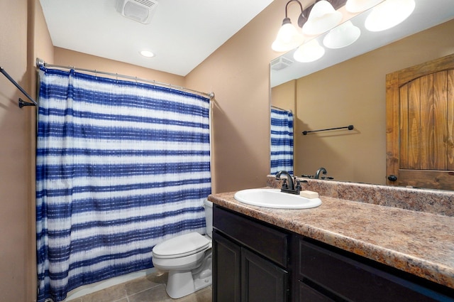 1471 Woodland Rd, Marshfield, MO 65706 - bathroom with vanity, tile patterned floors, and a shower with shower curtain