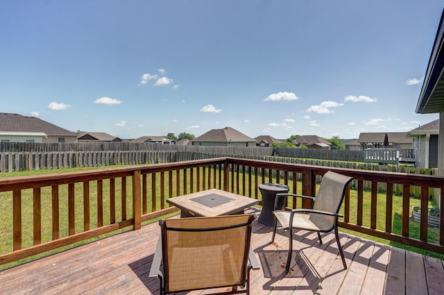 1471 Woodland Rd, Marshfield, MO 65706 - deck with a fenced backyard and a residential view
