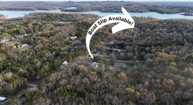 22331 County Line Rd, Shell Knob, MO 65747 - aerial overview of property's location with a forest and a nearby body of water