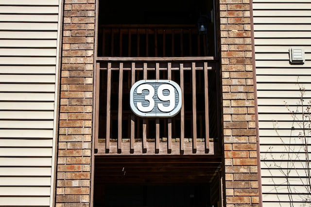 exterior details with brick siding