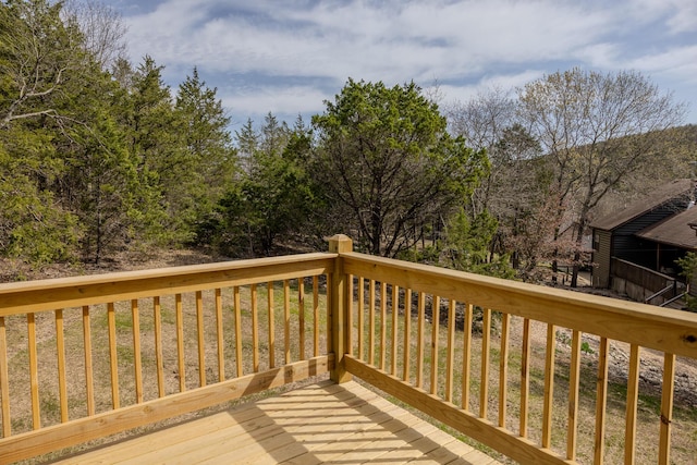 view of wooden deck