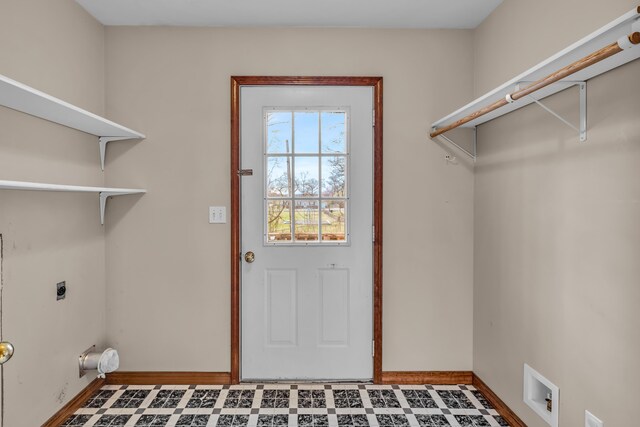 2505 Courtney Pl, West Plains, MO 65775 - clothes washing area with hookup for an electric dryer and baseboards