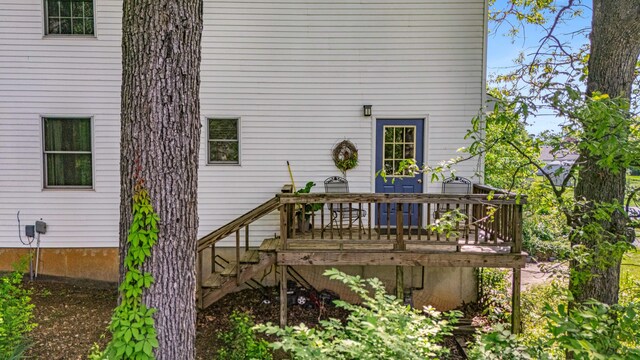 2505 Courtney Pl, West Plains, MO 65775 - back of property featuring a wooden deck