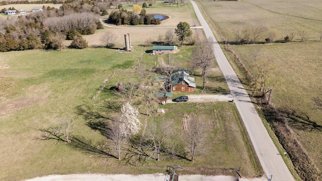 drone / aerial view featuring a rural view