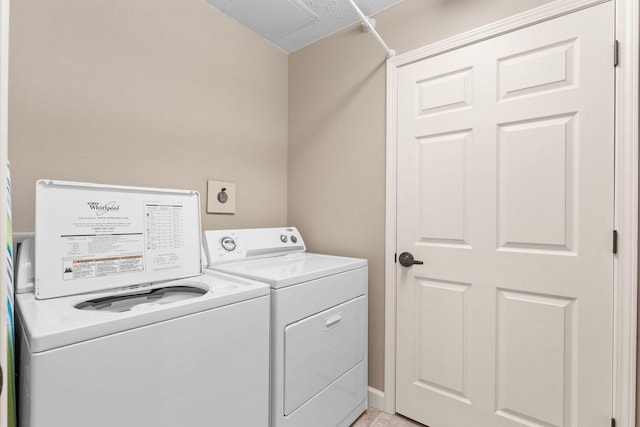 laundry area with independent washer and dryer and laundry area
