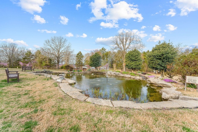 view of water feature