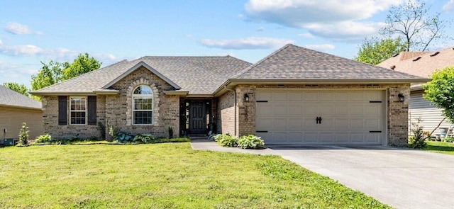3500 W Sagamont St, Springfield, MO 65807 - single story home with an attached garage, concrete driveway, brick siding, and roof with shingles