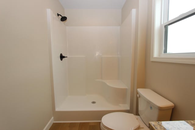 LOT1 Arden Rdg, Ava, MO 65608 - full bathroom featuring toilet, vanity, wood finished floors, and a shower