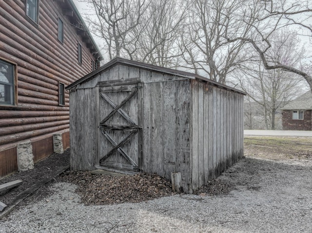 view of shed