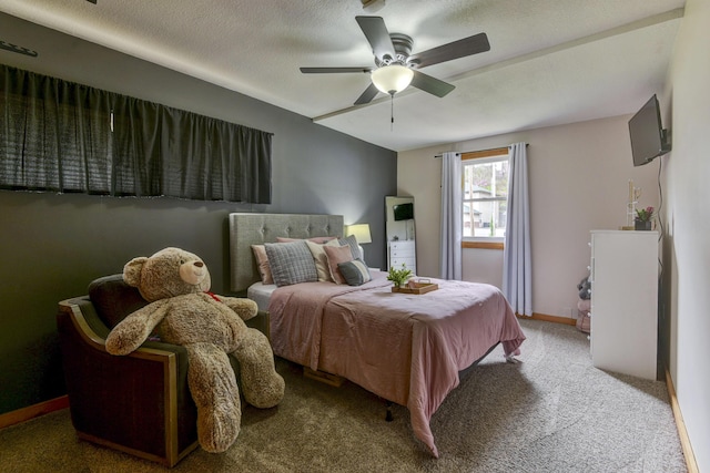 1428 Acacia Club Rd, Hollister, MO 65672 - carpeted bedroom with ceiling fan