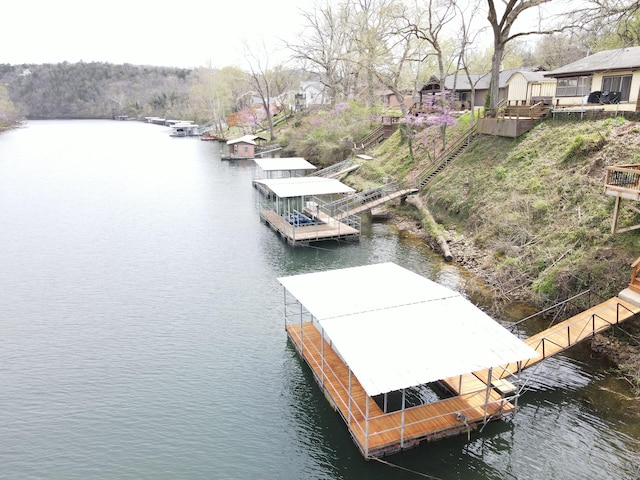 1428 Acacia Club Rd, Hollister, MO 65672 - view of dock featuring a water view