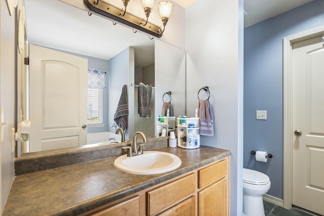 32 Homewood Ln, Kimberling City, MO 65686 - full bathroom featuring vanity, tile patterned flooring, and toilet