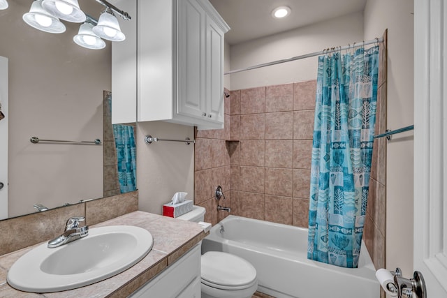 3607 Quail Run Rd, West Plains, MO 65775 - bathroom with vanity, shower / bath combination with curtain, and toilet