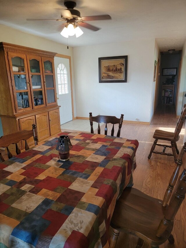 7 Lawrence Unit 2200, Wentworth, MO 64873 - dining area featuring baseboards and a ceiling fan