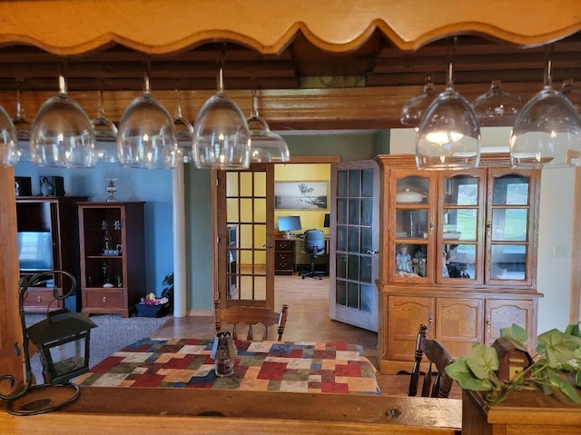 7 Lawrence Unit 2200, Wentworth, MO 64873 - dining room featuring french doors, an office area, and baseboards