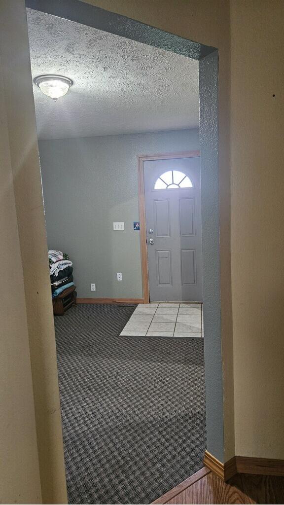 7 Lawrence Unit 2200, Wentworth, MO 64873 - carpeted entryway featuring a textured ceiling and baseboards