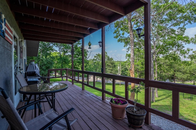 645 Buck Run Dr, Branson West, MO 65737 - wooden deck featuring a yard