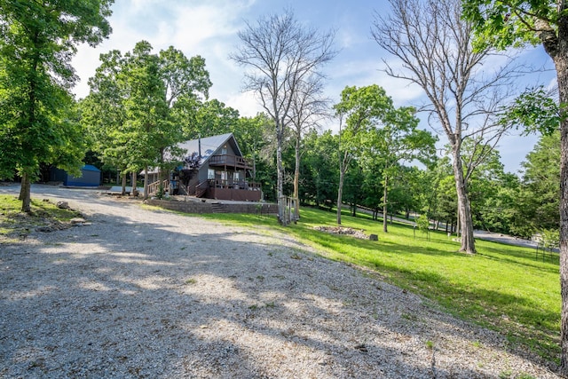 645 Buck Run Dr, Branson West, MO 65737 - view of front of home with a front yard and driveway