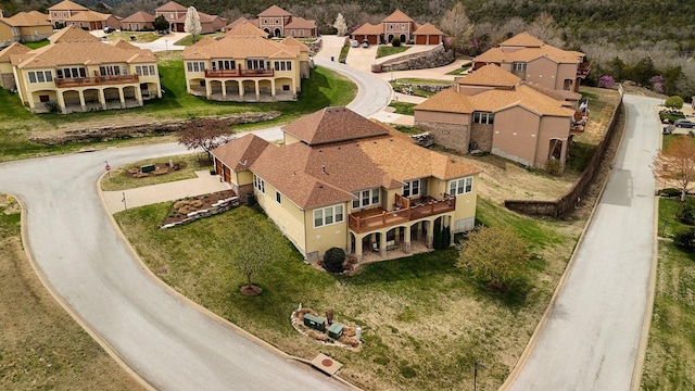 bird's eye view with a residential view