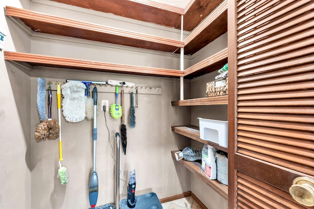view of storage area