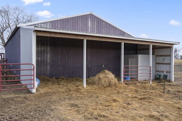 view of outbuilding with an outbuilding and an exterior structure