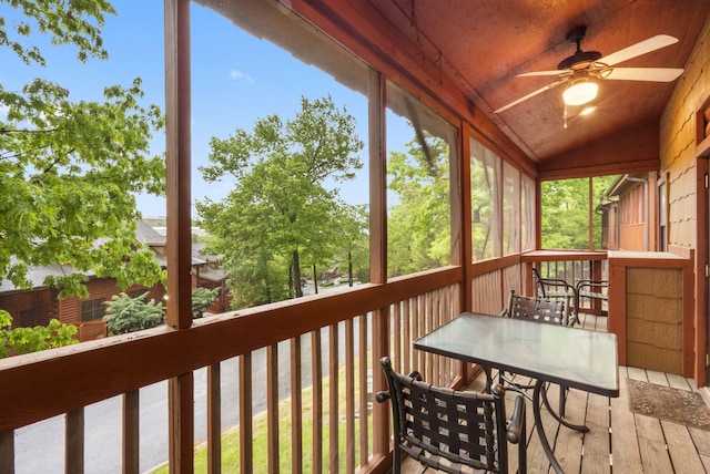135 Rock Candy Ln, Branson, MO 65616 - sunroom / solarium featuring ceiling fan and a wealth of natural light