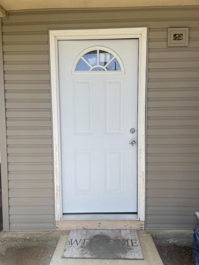view of doorway to property