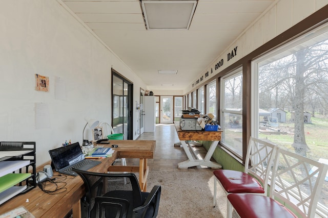 view of sunroom