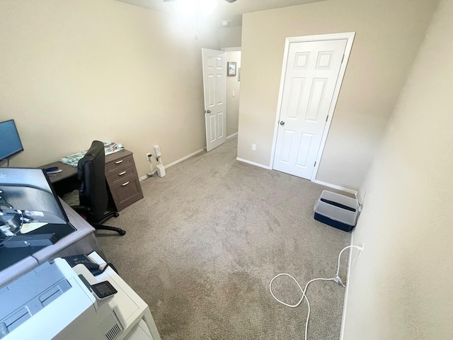 817 NW Evans Cir, Bentonville, AR 72712 - carpeted home office with baseboards and a ceiling fan
