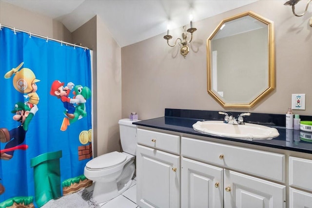 2111 Sycamore Dr, West Plains, MO 65775 - full bathroom with toilet, vanity, and a shower with curtain
