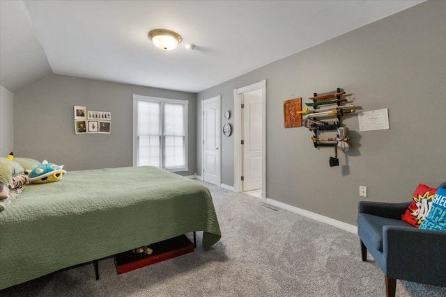 2111 Sycamore Dr, West Plains, MO 65775 - bedroom featuring carpet floors, baseboards, and vaulted ceiling