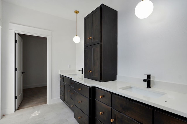 3021 W Allen Dr, Springfield, MO 65810 - full bathroom featuring double vanity and tile patterned floors