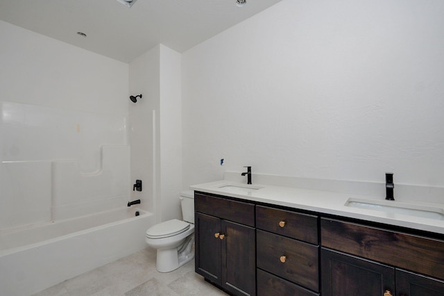 3021 W Allen Dr, Springfield, MO 65810 - bathroom with double vanity, shower / bath combination, and tile patterned floors