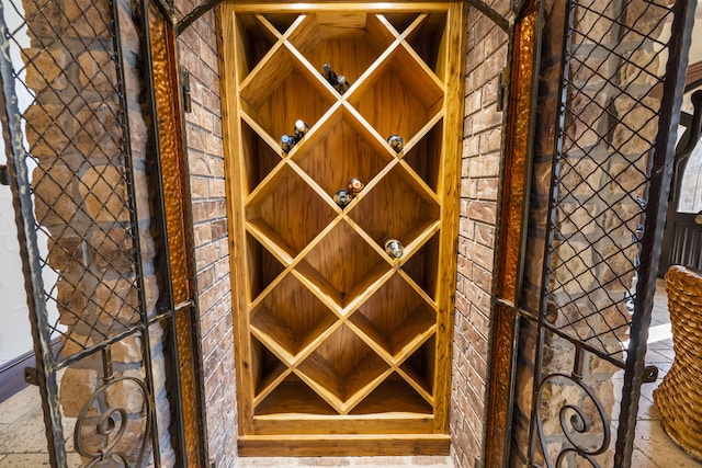 view of wine room