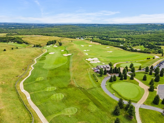 bird's eye view with golf course view