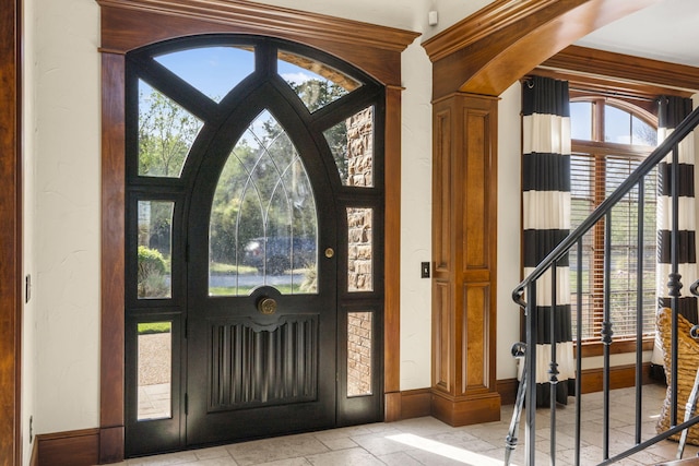 entrance foyer with baseboards