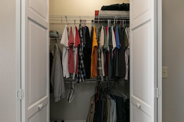 view of walk in closet