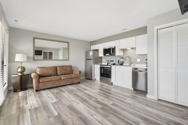 611 Rock Ln Unit 402, Branson, MO 65616 - living room featuring baseboards, visible vents, and light wood-style floors