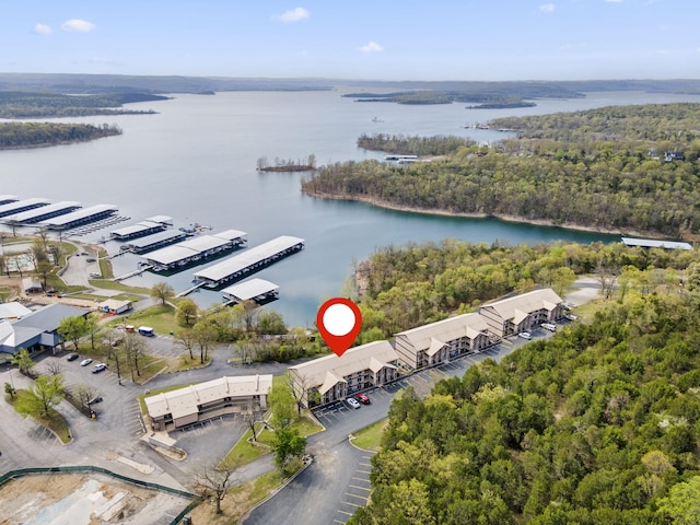 611 Rock Ln Unit 402, Branson, MO 65616 - bird's eye view featuring a water view and a forest view