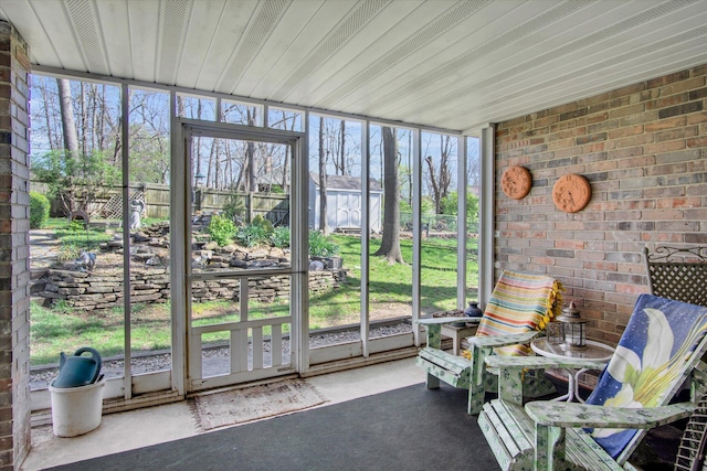 sunroom / solarium with plenty of natural light