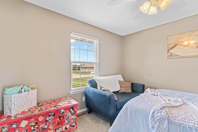 715 Woodlawn St, Marshfield, MO 65706 - bedroom with carpet floors, ceiling fan, and baseboards