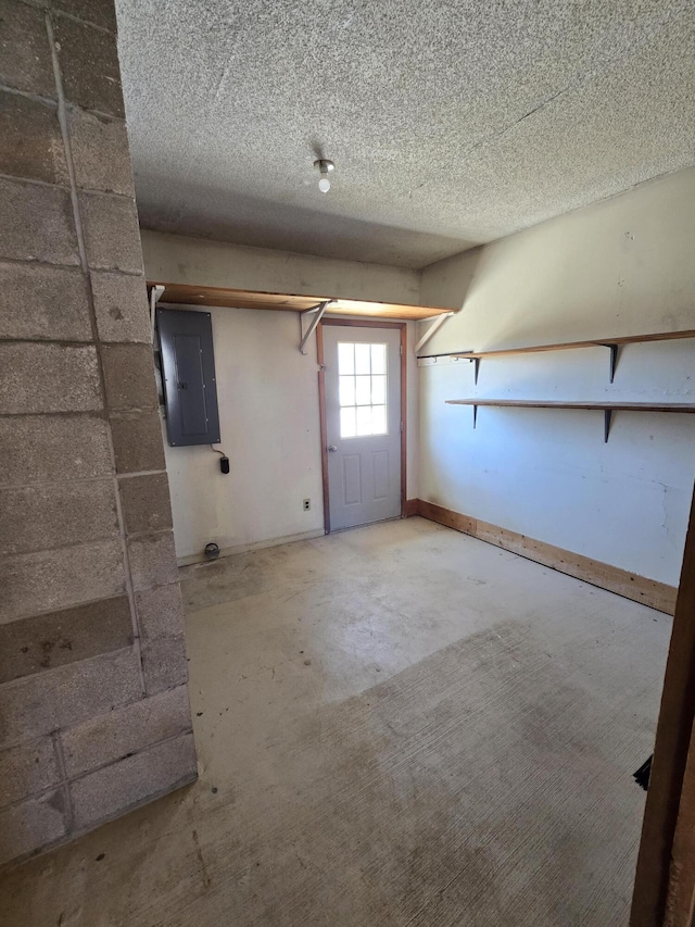 21282 County Road 295, Hermitage, MO 65668 - below grade area featuring a textured ceiling and electric panel