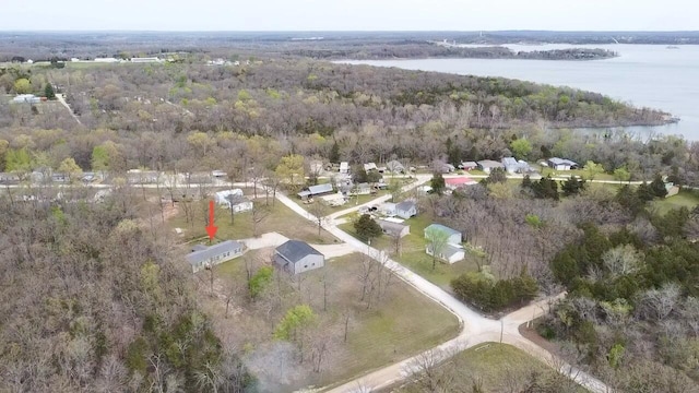 21282 County Road 295, Hermitage, MO 65668 - birds eye view of property featuring a wooded view and a water view
