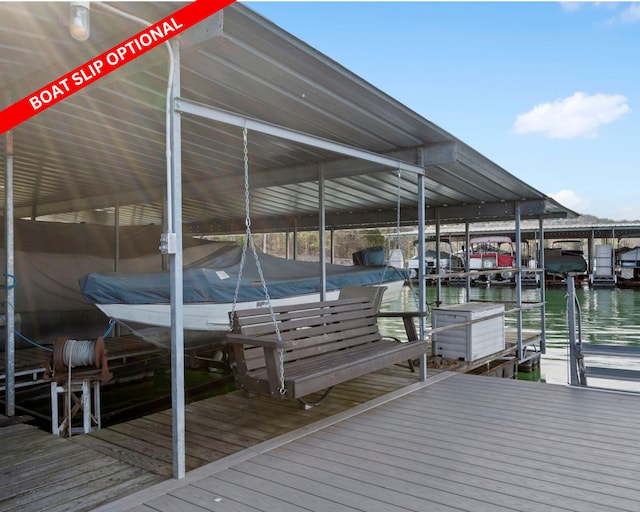 205 Forest Ln, Kimberling City, MO 65686 - dock area with boat lift and a water view