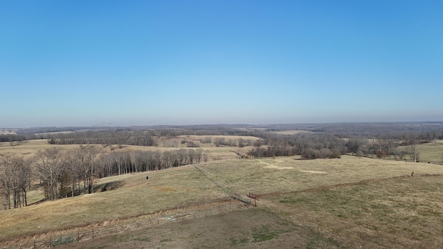 drone / aerial view featuring a rural view